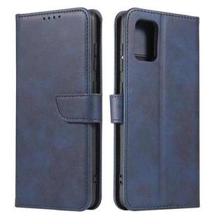 For Samsung Galaxy A02s (164.2mm) Calf Texture Buckle Horizontal Flip Leather Case with Holder & Card Slots & Wallet(Blue)