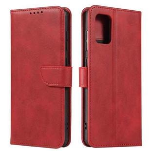 For Samsung Galaxy A02s (166.5mm) Calf Texture Buckle Horizontal Flip Leather Case with Holder & Card Slots & Wallet(Red)