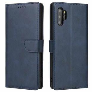 For Samsung Galaxy Note10+ Calf Texture Buckle Horizontal Flip Leather Case with Holder & Card Slots & Wallet(Blue)