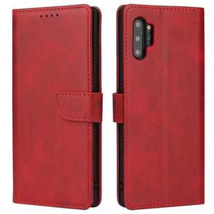 For Samsung Galaxy Note10+ Calf Texture Buckle Horizontal Flip Leather Case with Holder & Card Slots & Wallet(Red)