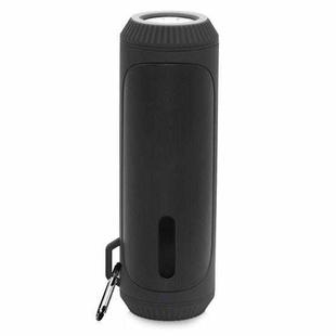 NewRixing NR-4016A TWS Outdoor Splashproof Bluetooth Speaker with Carabiner Handle & SOS Flashlight(Black)