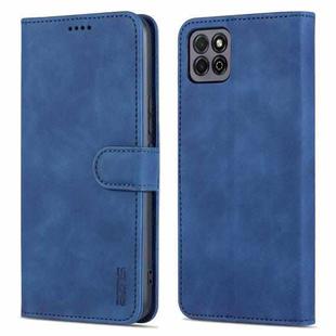 For Honor Play 20 AZNS Skin Feel Calf Texture Horizontal Flip Leather Case with Card Slots & Holder & Wallet(Blue)