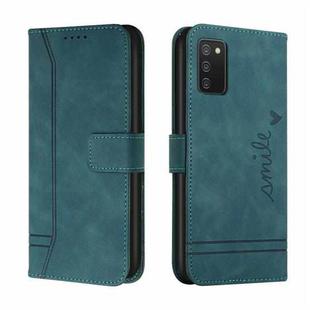 For Samsung Galaxy A02s EU Version Retro Skin Feel Horizontal Flip Soft TPU + PU Leather Case with Holder & Card Slots & Photo Frame(Army Green)