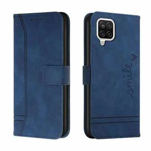 For Samsung Galaxy A22 4G Retro Skin Feel Horizontal Flip Soft TPU + PU Leather Case with Holder & Card Slots & Photo Frame(Blue)