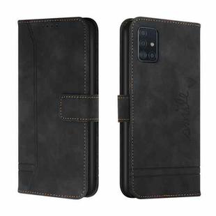 For Samsung Galaxy A71 5G Retro Skin Feel Horizontal Flip Soft TPU + PU Leather Case with Holder & Card Slots & Photo Frame(Black)