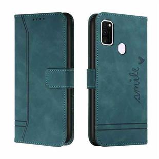 For Samsung Galaxy M30s Retro Skin Feel Horizontal Flip Soft TPU + PU Leather Case with Holder & Card Slots & Photo Frame(Army Green)