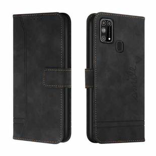 For Samsung Galaxy M31s Retro Skin Feel Horizontal Flip Soft TPU + PU Leather Case with Holder & Card Slots & Photo Frame(Black)