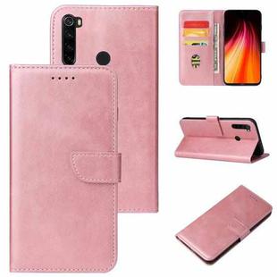 For Xiaomi Redmi Note 8 Calf Texture Buckle Horizontal Flip Leather Case with Holder & Card Slots & Wallet(Rose Gold)