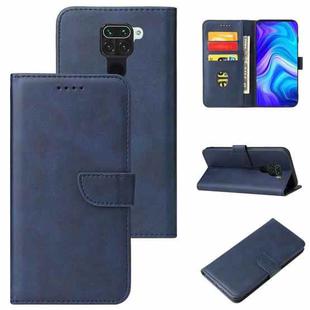 For Xiaomi Redmi Note 9 Calf Texture Buckle Horizontal Flip Leather Case with Holder & Card Slots & Wallet(Blue)