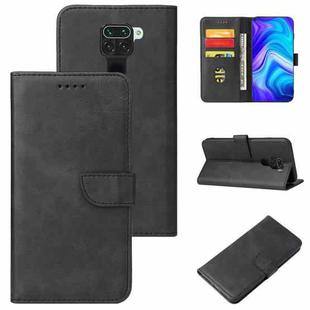 For Xiaomi Redmi Note 9 Calf Texture Buckle Horizontal Flip Leather Case with Holder & Card Slots & Wallet(Black)