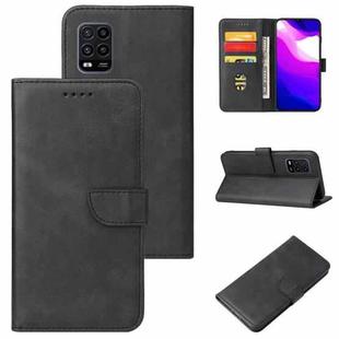 For Xiaomi Mi 10 Lite Calf Texture Buckle Horizontal Flip Leather Case with Holder & Card Slots & Wallet(Black)