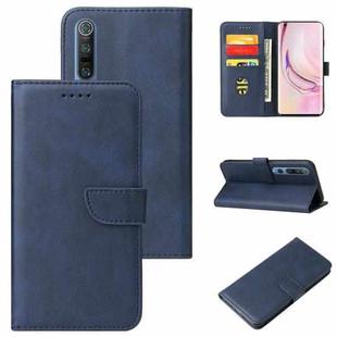 For Xiaomi Mi 10 Pro Calf Texture Buckle Horizontal Flip Leather Case with Holder & Card Slots & Wallet(Blue)