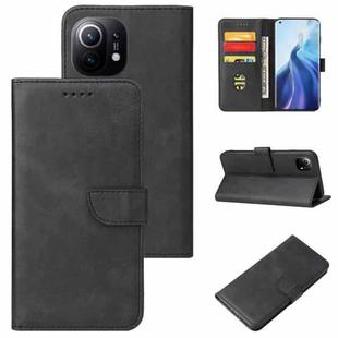 For Xiaomi Mi 11 Calf Texture Buckle Horizontal Flip Leather Case with Holder & Card Slots & Wallet(Black)