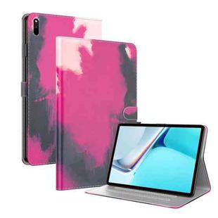 For Huawei MatePad 11 (2021) Voltage Watercolor Pattern Skin Feel Magnetic Horizontal Flip PU Leather Case with Holder(Berry)