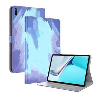 For Huawei MatePad 11 (2021) Voltage Watercolor Pattern Skin Feel Magnetic Horizontal Flip PU Leather Case with Holder(Blue)