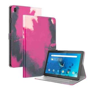 For Lenovo Tab M10 TB-X605L X605F Voltage Watercolor Pattern Skin Feel Magnetic Horizontal Flip PU Leather Case with Holder(Berry)