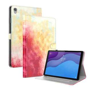 For Lenovo Tab M10 HD Gen 2 TB-X306X,TB-X306F 10.1 Voltage Watercolor Pattern Skin Feel Magnetic Horizontal Flip PU Leather Case with Holder(Red)