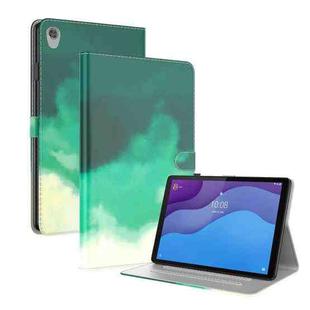 For Lenovo Tab M10 HD Gen 2 TB-X306X,TB-X306F 10.1 Voltage Watercolor Pattern Skin Feel Magnetic Horizontal Flip PU Leather Case with Holder(Green)