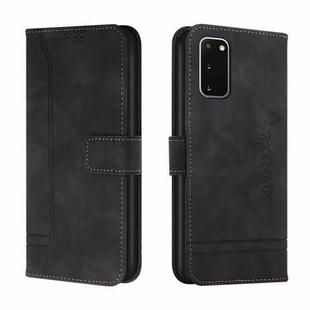 For Samsung Galaxy S20 Retro Skin Feel Horizontal Flip Soft TPU + PU Leather Case with Holder & Card Slots & Photo Frame(Black)
