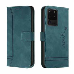 For Samsung Galaxy S20 Ultra Retro Skin Feel Horizontal Flip Soft TPU + PU Leather Case with Holder & Card Slots & Photo Frame(Army Green)