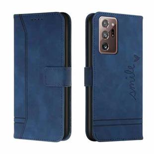 For Samsung Galaxy Note20 Ultra Retro Skin Feel Horizontal Flip Soft TPU + PU Leather Case with Holder & Card Slots & Photo Frame(Blue)