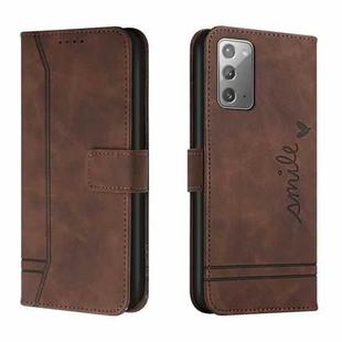For Samsung Galaxy Note20 Retro Skin Feel Horizontal Flip Soft TPU + PU Leather Case with Holder & Card Slots & Photo Frame(Coffee)