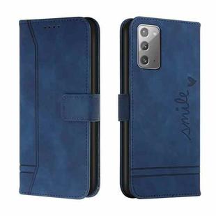 For Samsung Galaxy Note20 Retro Skin Feel Horizontal Flip Soft TPU + PU Leather Case with Holder & Card Slots & Photo Frame(Blue)