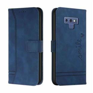 For Samsung Galaxy Note9 Retro Skin Feel Horizontal Flip Soft TPU + PU Leather Case with Holder & Card Slots & Photo Frame(Blue)