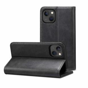 For iPhone 13 mini Calf Texture Horizontal Flip Leather Case with Holder & Card Slots & Wallet (Black)