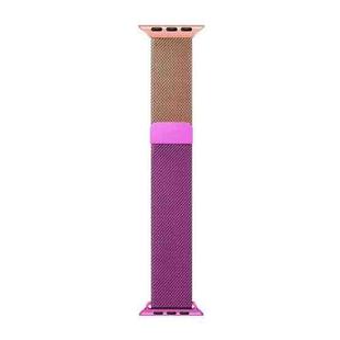 Gradient Color Milan Watch Band For Apple Watch Series 7 41mm/6&SE&5&4 40mm/3&2&1 38mm(Purple Rose Pink)