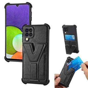 For Infinix Note 10 Y Style Multifunction Card Stand Back Cover PU + TPU + PC Magnetic Shockproof Case(Black)