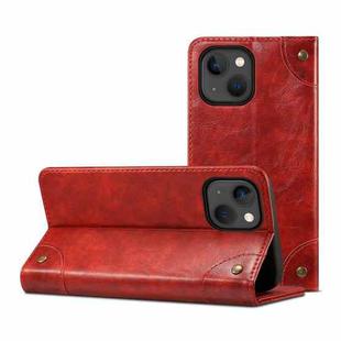 For iPhone 13 mini Baroque Simple Horizontal Flip Leather Case with Holder & Card Slots & Wallet (Red)