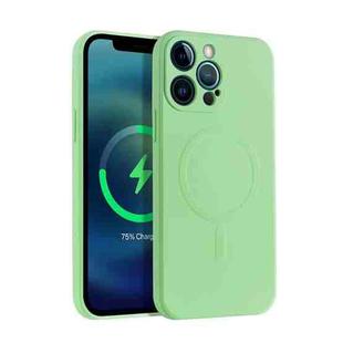 For iPhone 13 Liquid Silicone Full Coverage Shockproof Magsafe Case(Green)