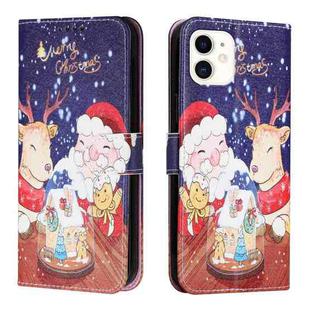 Silk Texture Christmas Painted Pattern Horizontal Flip Leather Case with Holder & Card Slots & Wallet & Photo Frame For iPhone 11(Music Santa Claus)