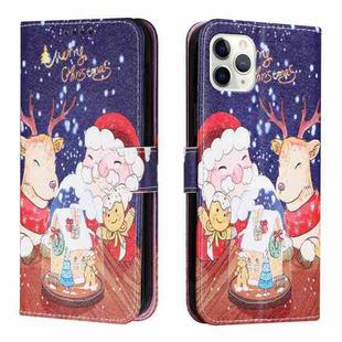 Silk Texture Christmas Painted Pattern Horizontal Flip Leather Case with Holder & Card Slots & Wallet & Photo Frame For iPhone 11 Pro(Music Santa Claus)
