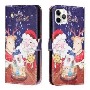 Silk Texture Christmas Painted Pattern Horizontal Flip Leather Case with Holder & Card Slots & Wallet & Photo Frame For iPhone 11 Pro Max(Music Santa Claus)
