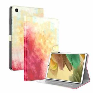 For Samsung Galaxy Tab A7 Lite 8.4 T220 / T225 Voltage Watercolor Pattern Skin Feel Magnetic Horizontal Flip PU Leather Case with Holder & Card Slots & Photo Frame(Spring Cherry)