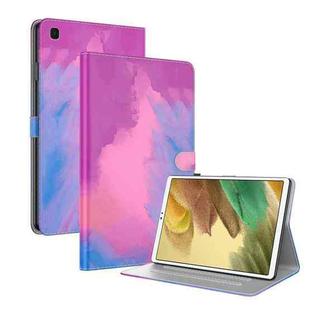 For Samsung Galaxy Tab A7 Lite 8.4 T220 / T225 Voltage Watercolor Pattern Skin Feel Magnetic Horizontal Flip PU Leather Case with Holder & Card Slots & Photo Frame(Purple Red)