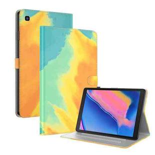 For Samsung Galaxy Tab A 8.0 2019 T290 / T295 / T297 Voltage Watercolor Pattern Skin Feel Magnetic Horizontal Flip PU Leather Case with Holder & Card Slots & Photo Frame(Autumn Leaves)