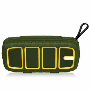 NewRixing NR-5018 Outdoor Portable Bluetooth Speaker, Support Hands-free Call / TF Card / FM / U Disk(Green+Yellow)