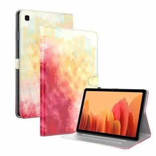 For Samsung Galaxy Tab A7 10.4 2020 T500 / T505 Voltage Watercolor Pattern Skin Feel Magnetic Horizontal Flip PU Leather Case with Holder & Card Slots & Photo Frame & Sleep / Wake-up Function(Spring Cherry)