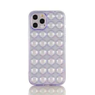 For iPhone 12 TPU Full Coverage Shockproof Bubble Case(Purple)