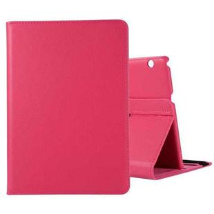 For Huawei MediaPad T3 10 Litchi Texture Horizontal Flip 360 Degrees Rotation Leather Case with Holder(Rose Red)