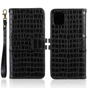 For iPhone 13 Regular Crocodile Texture Horizontal Flip Leather Case with Holder & Card Slots & Wallet & Photo Frame & Lanyard(Black)