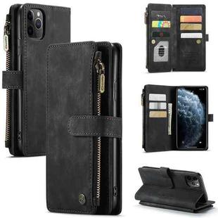 For iPhone 11 Pro Max CaseMe-C30 PU + TPU Multifunctional Horizontal Flip Leather Case with Holder & Card Slot & Wallet & Zipper Pocket (Black)