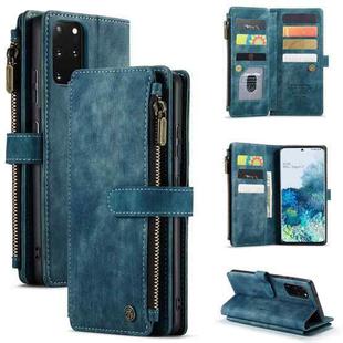 For Samsung Galaxy S20+ 5G CaseMe-C30 PU + TPU Multifunctional Horizontal Flip Leather Case with Holder & Card Slot & Wallet & Zipper Pocket(Blue)