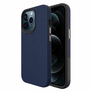 Triangle Armor Texture TPU + PC Case For iPhone 13 Pro(Navy Blue)