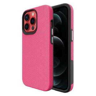Triangle Armor Texture TPU + PC Case For iPhone 13 Pro Max(Pink)