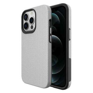 Triangle Armor Texture TPU + PC Case For iPhone 13 Pro Max(Silver)