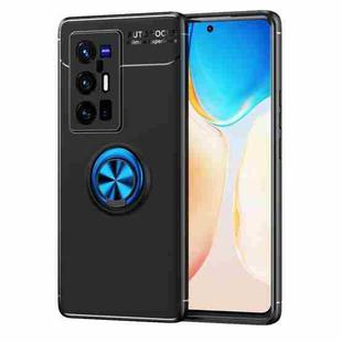 For vivo X70 Pro+ Metal Ring Holder 360 Degree Rotating TPU Case(Black Blue)